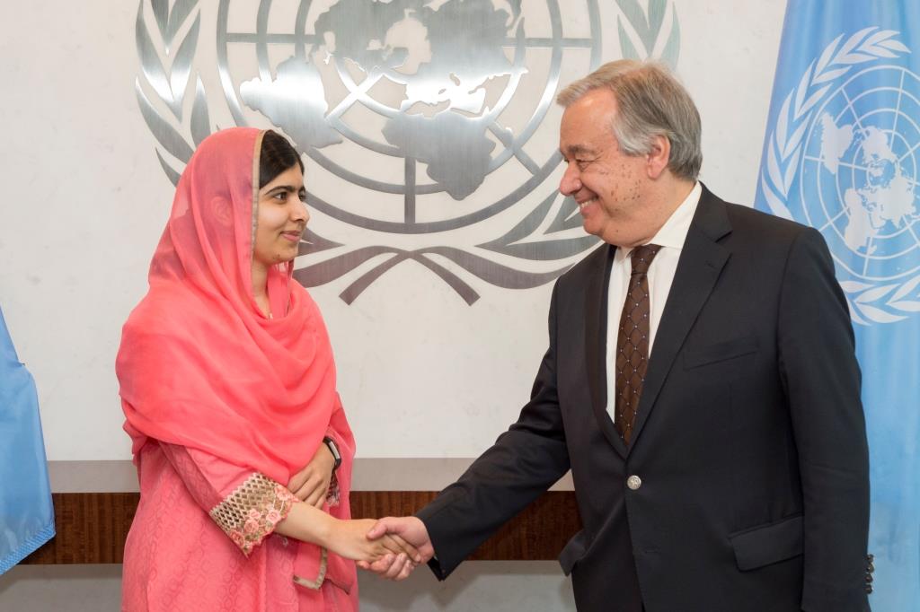 Secretary-General Antnio Guterres designated Malala as a 51Թ Messenger of Peace in April 2017 to help raise awareness of the importance of girls education. 
