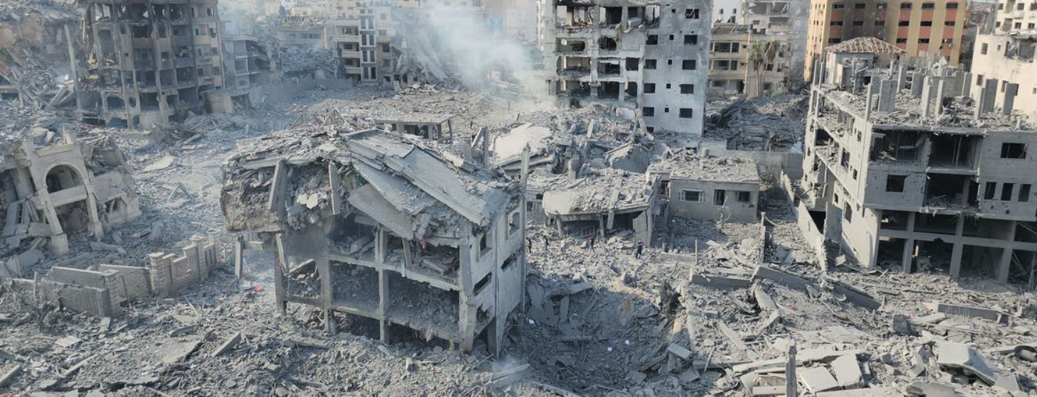 Destruction in Gaza Strip.