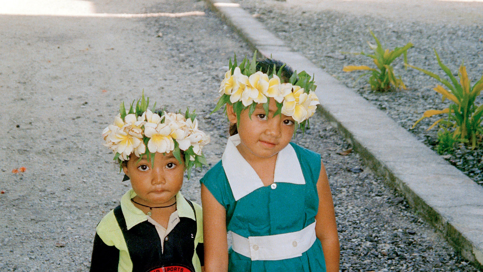 Two children in Tokelau